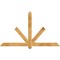 Ekena Millwork Kennewick Rough Sawn Timber Gable Bracket, Western Red Cedar, 72"W x 42"H x 4"D x 4"F, 14/12 Pitch GBW072X42X0404KEN00RWR - alternate 1